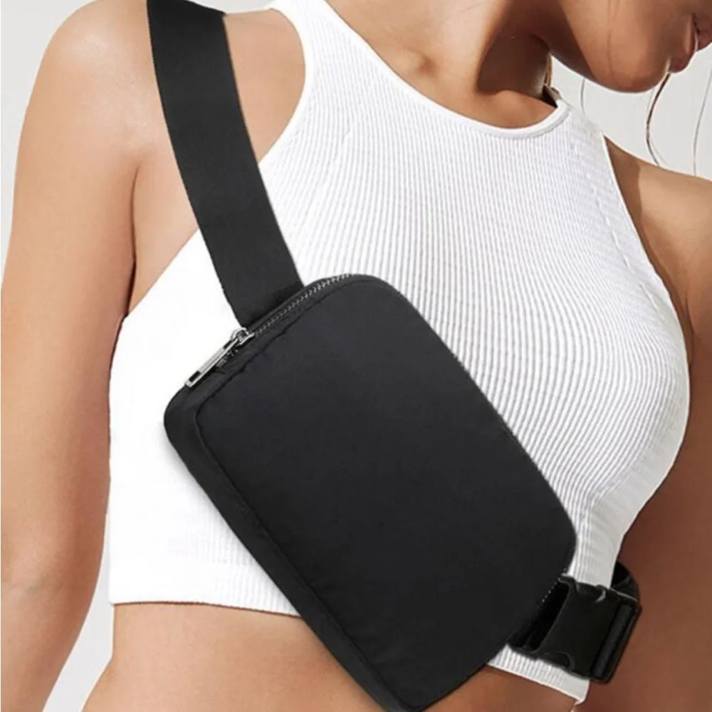 NWT Minimalist Onyx Black Crossbody Bag